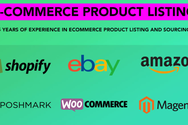 I will do product listing for shopify amazon ebay poshmark esty