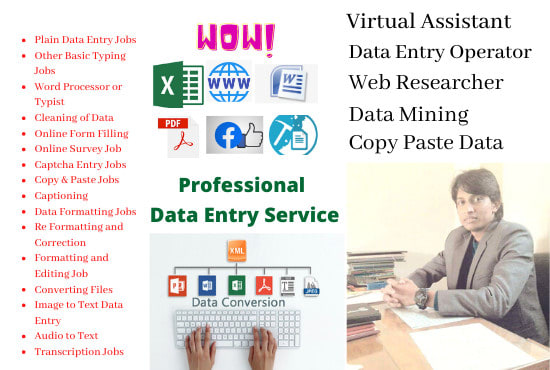 I will do professional data entry and copy paste specially on fiverr