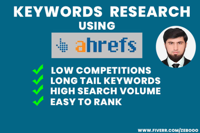 I will do SEO keywords research low competition with ahrefs