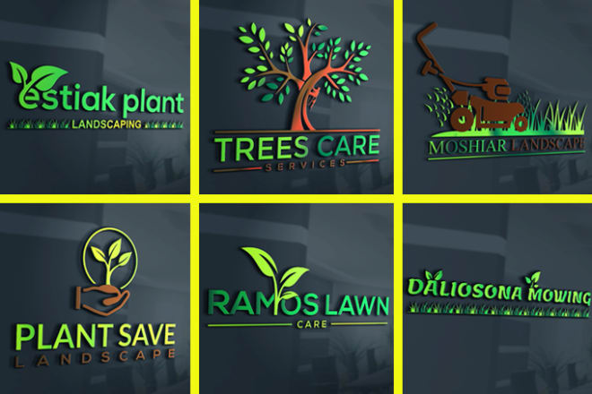 I will do super lawn care, natural tree care, landscape logo
