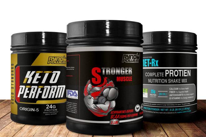 I will do supplement label design,product label,protein label