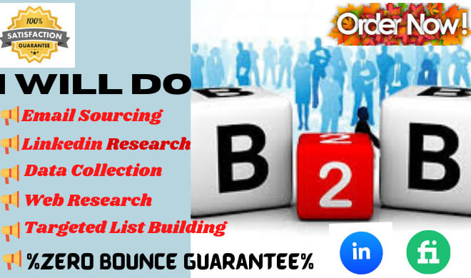 I will do targeted b2b lead generation, linkedin list building