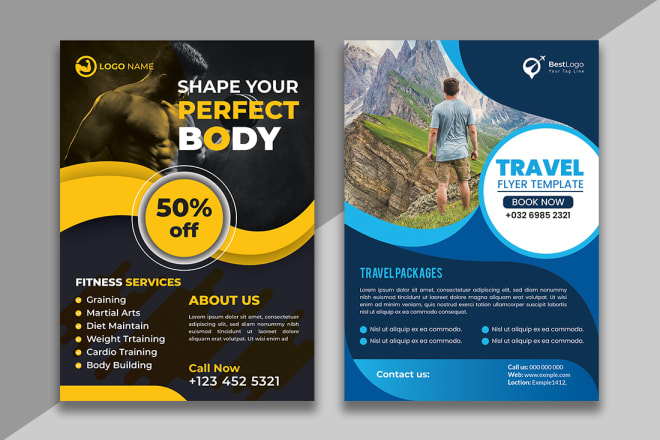 I will do travel, tour, gym, fitness, club, dl and summer flyer design