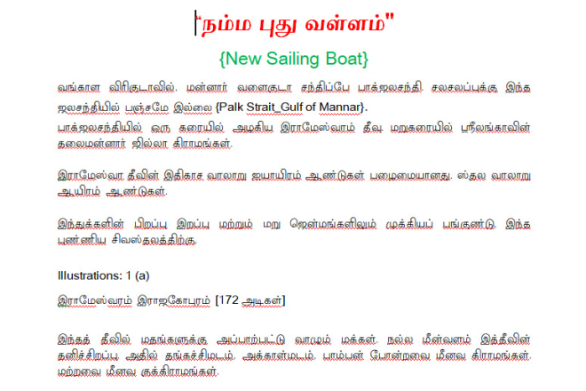 I will do typesetting and translation for tamil language