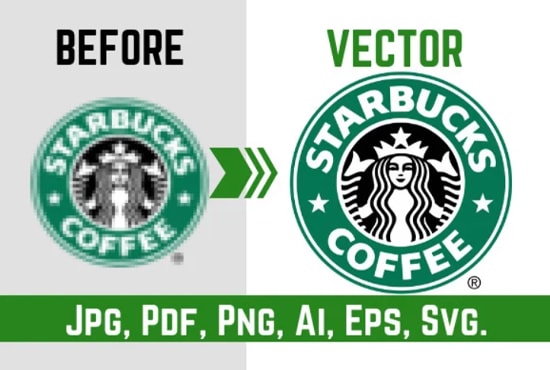 I will do vector tracing, vectorize logo or convert image to vectors, image trace