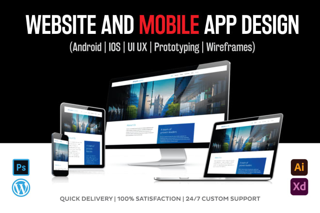 I will do website and mobile app UI UX design