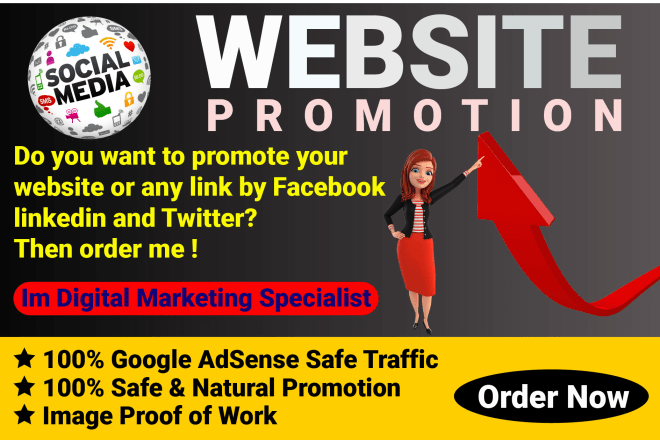 I will do website promotion, business, music, online store, apps or any link promotion