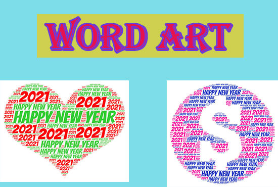 I will do word art design in the shapes