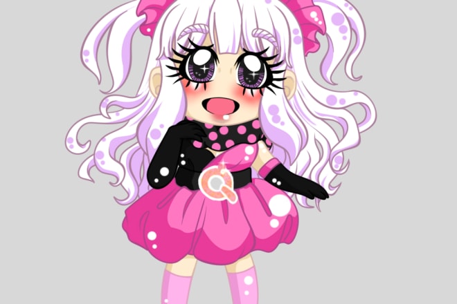 I will draw a character in chibi anime style