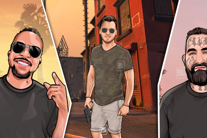 I will draw game style vector cartoon illustration from your photo