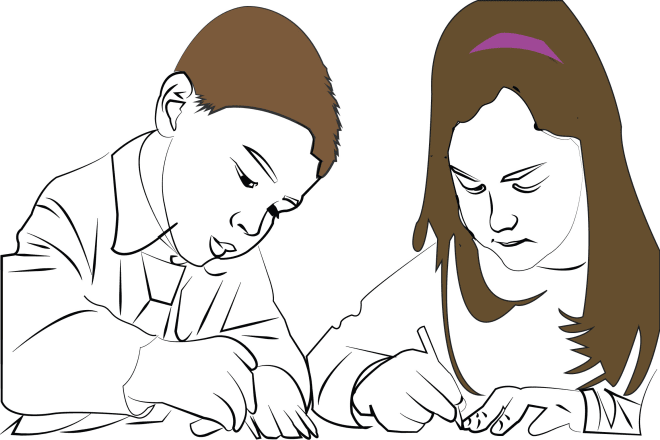 I will draw outline line art and vector portrait illustration