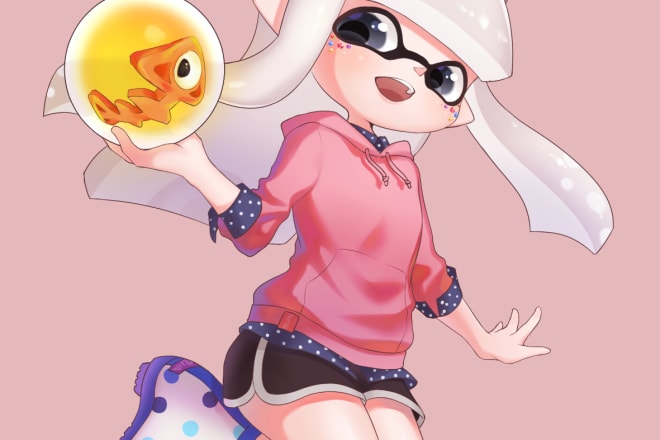I will draw splatoon inkling or octoling squid and octopus
