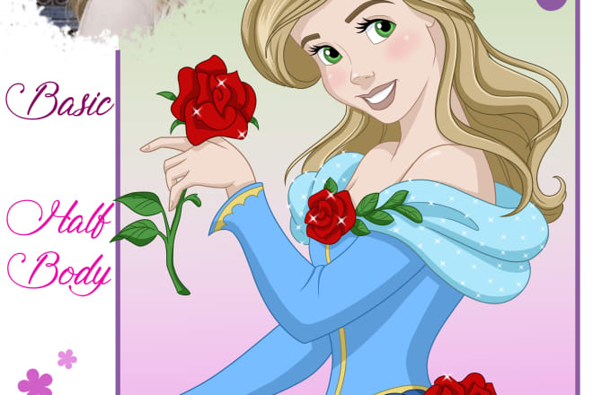 I will draw you in disney princess style