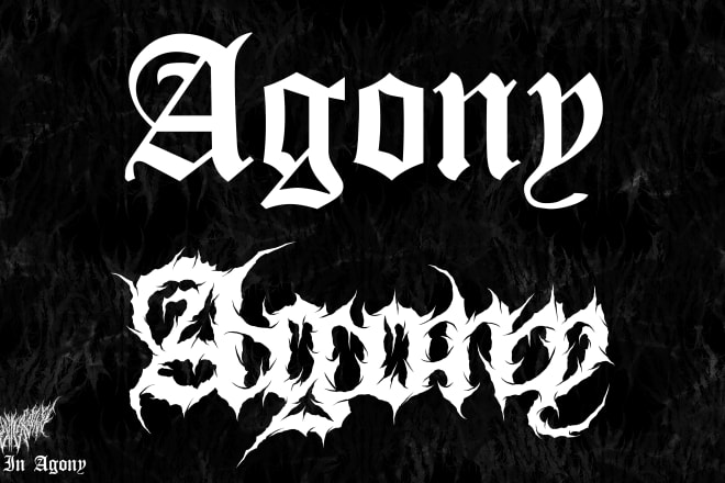 I will draw your black, slam, brutal, death metal band font logo