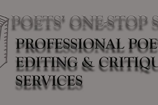 I will edit poems and poetry manuscripts and critique them for you