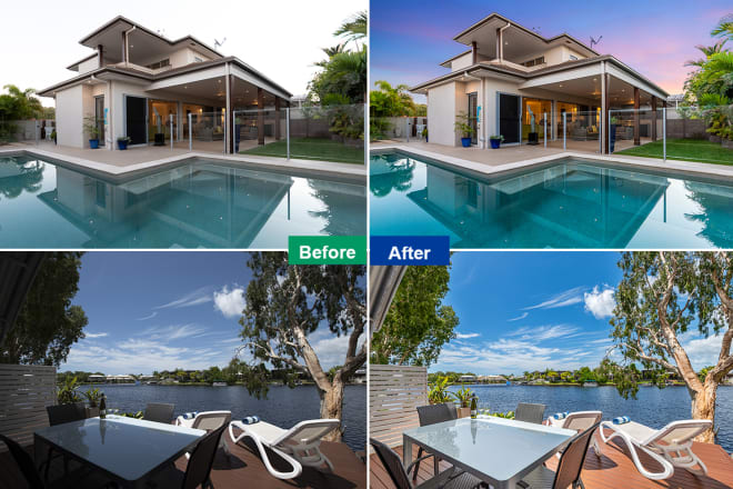 I will edit real estate photos professionally in 24h