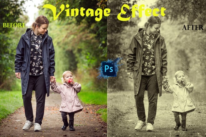 I will edit your photo to look vintage old film