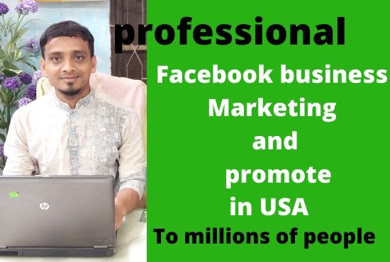 I will facebook promotion and your any product marketing in USA