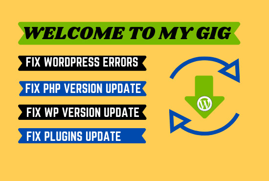I will fix wordpress errors, fix wordpress update, fix php update