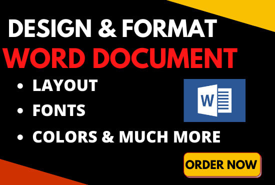 I will format, design and edit microsoft word document and all data entry related work