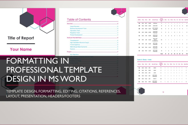I will format your word document in a professional template design