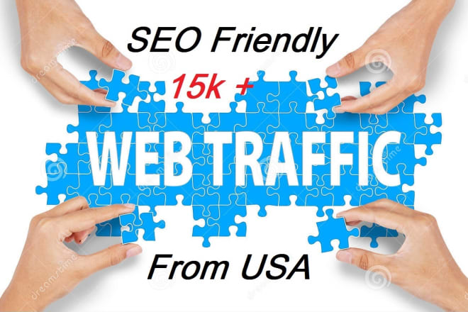 I will give 20k SEO friendly organic web traffic from USA