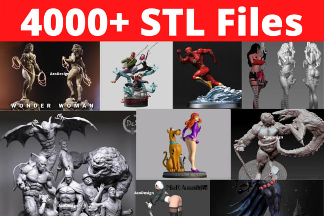 I will give you 4000 premium stl files for 3d printing or projects