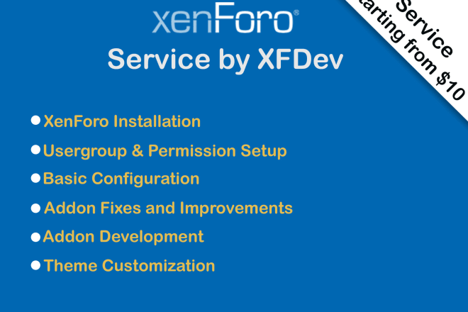 I will install and configure xenforo, build addons, customize theme
