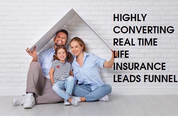 I will life insurance leads lead funnel landing page to capture life insurance leads