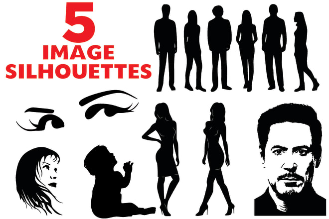 I will make 5 professional silhouettes of your photos