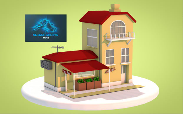 I will make a 3d stylized house for your game