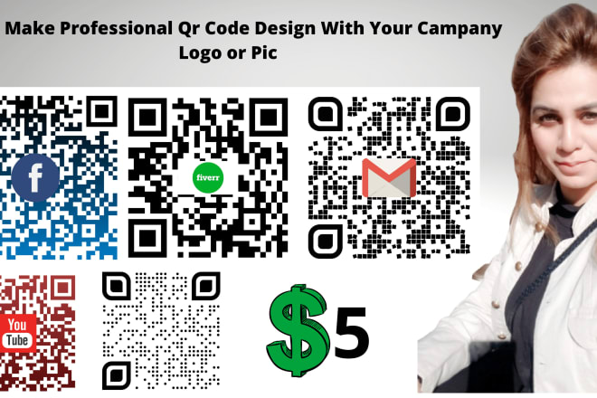 I will make a professional qr code design with your company logo or pic