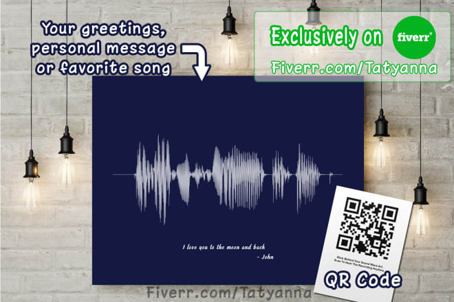 I will make a sound wave portrait from your audio or video