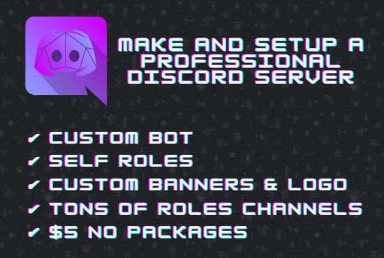 I will make and setup a professional discord server