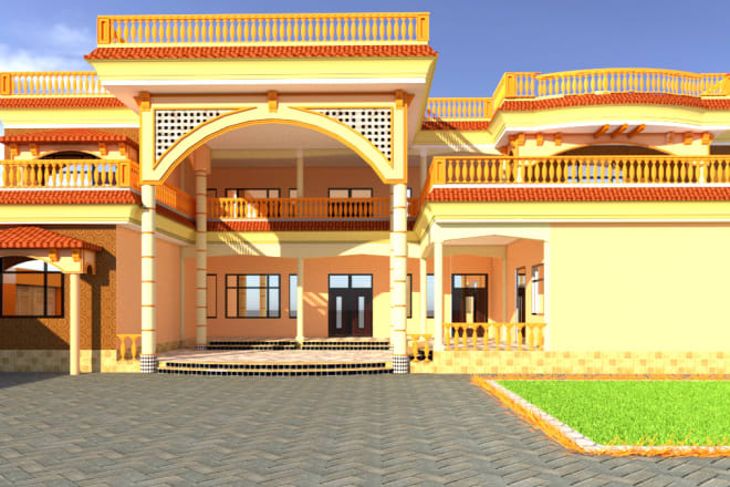 I will make architecture 3d model in sketch up and lumion