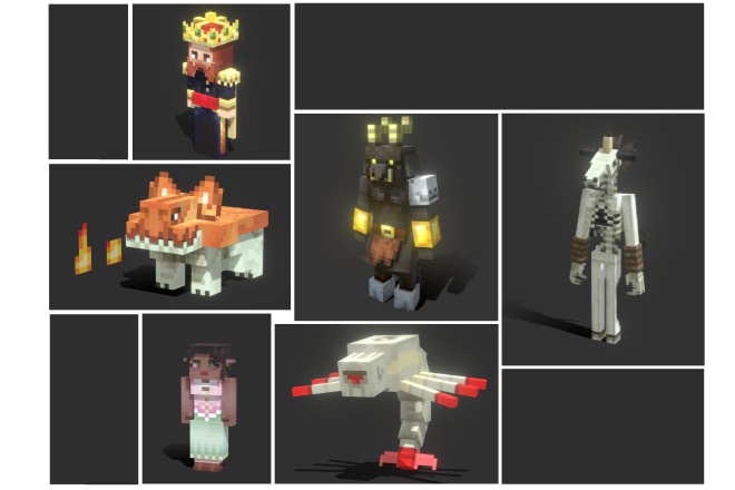 I will make minecraft 3d models and textures for mods
