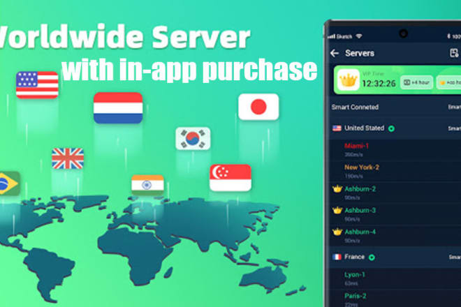I will make professional VPN app with in app purchase