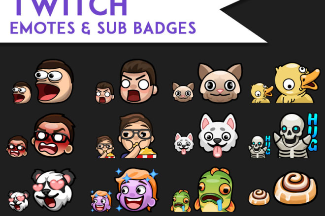 I will make twitch emotes and sub badges