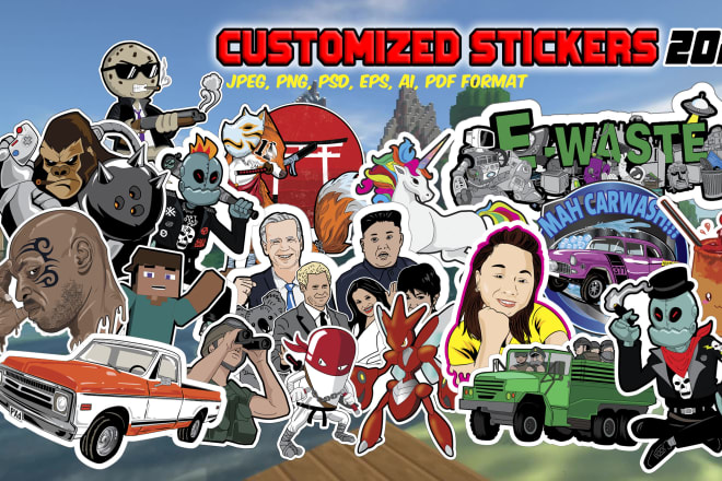 I will make you a customized stickers design