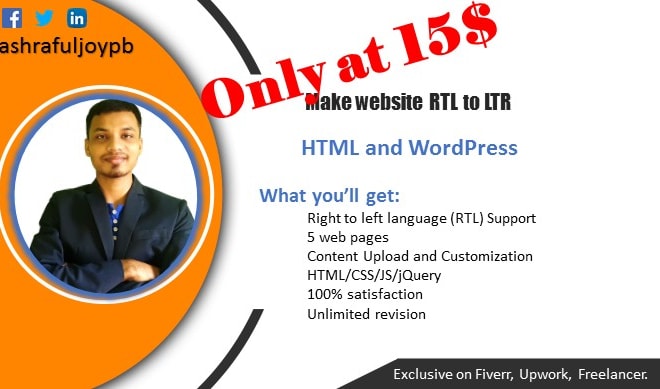 I will make your website ltr to rtl