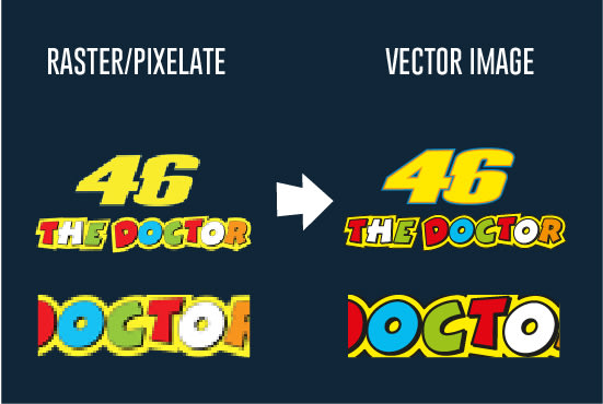 I will manual, tracing, logo, convert raster to vector image