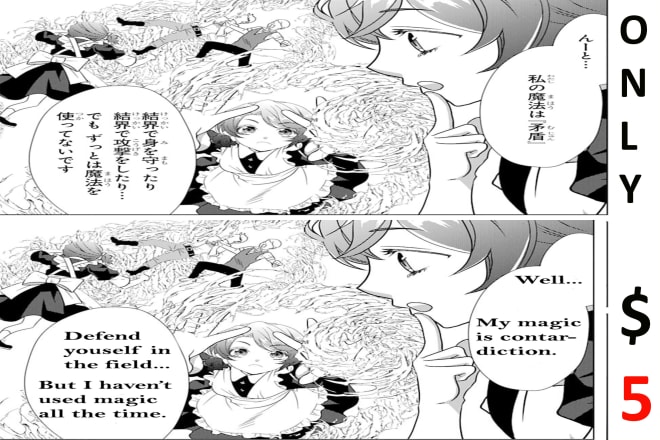 I will perfectly and typeset manga and translate into english 24h