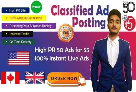 I will place your ad on top classified ad posting sites