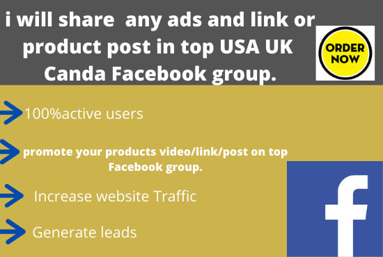 I will post any ads and link in top USA UK canda facebook group