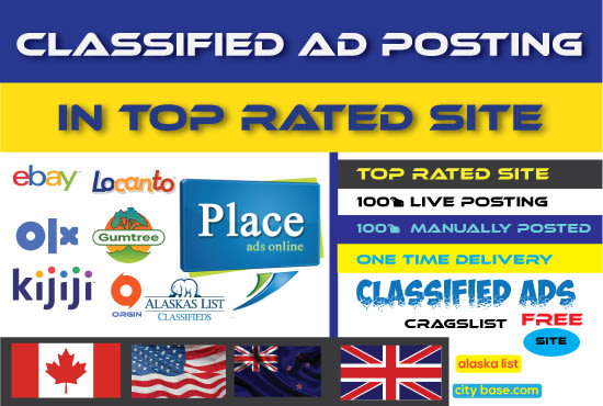 I will post top rated classified sites post on USA manually