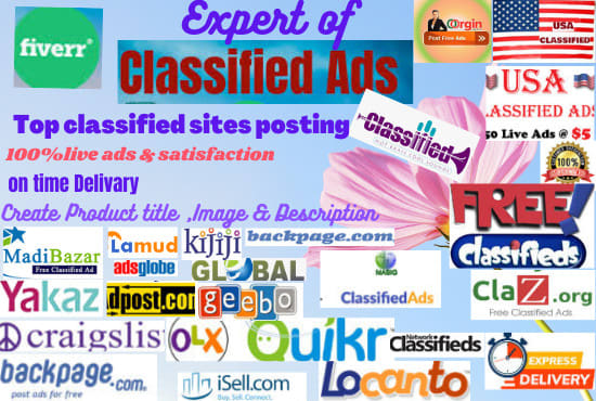 I will post your classified sites ads manually top rated in USA