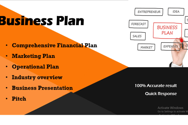 I will prepare an outstanding business plan along financial projections and forecast