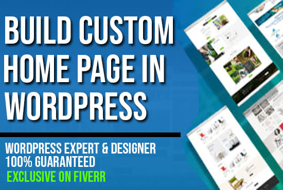 I will professionally design custom home page in wordpress with elementor