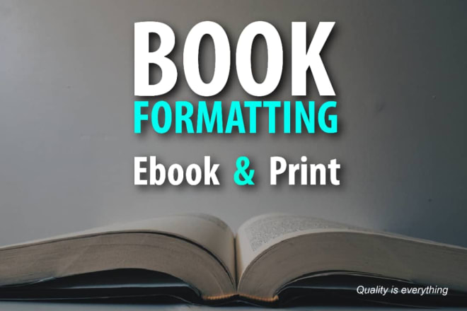 I will professionally format and convert your book for publishing