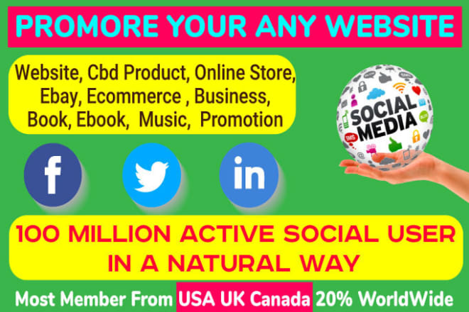 I will promote and viral website, cbd, video to 100 million marketing on social sites